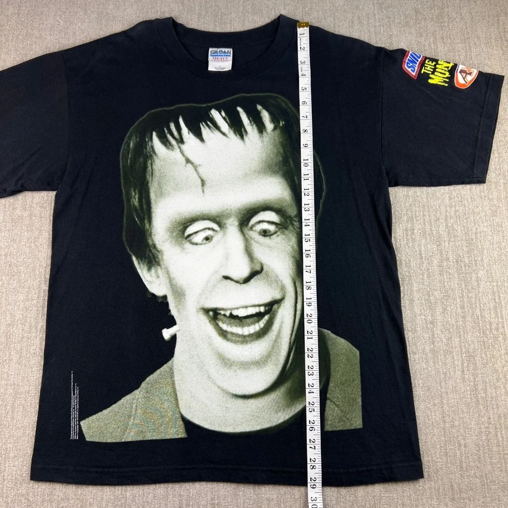 Vintage 1998 The Munsters Snickers A&W Promo T-Shirt Mens L Black Herman Munster - Picture 6 of 8